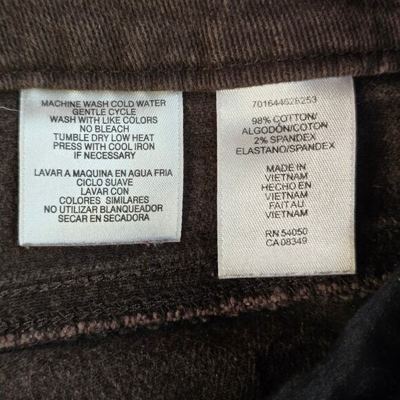 Jones New York with Shape Control Stretch Brown Pants Women's Size 8 - Picture 4 of 8